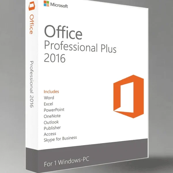 Microsoft Office 2016 Professional Plus Key 1PC Permanent Activation